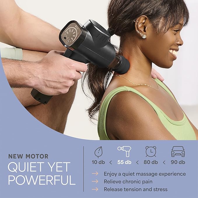 LifePro Massage Gun & Holder (Sold Separately) – Percussion Muscle Massager for Athletes with 8 Heads & 6 Speeds – Deep Tissue Back Muscle Extender for Recovery - Bloomnest