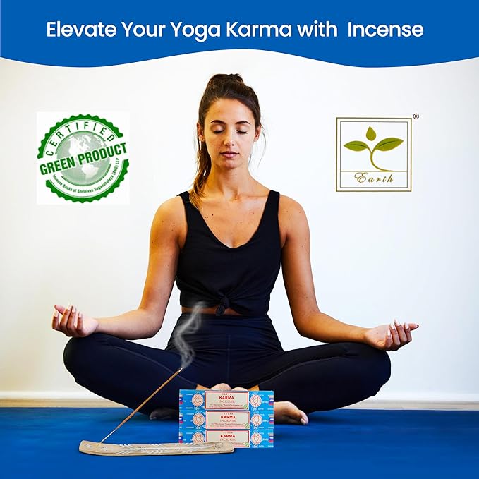 Satya Karma Incense Sticks, Satya Bng (Bangalore) Insenses 15gmx3 Pack with Raajsee Incense Holder Bundle, Satya Nagchampa Natural Incense - Bloomnest