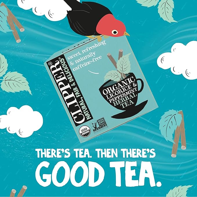 Clipper Tea Peppermint & Licorice Teabags – Caffeine Free, USDA Organic, Great Hot or Iced – Sweet, Refreshing, Natural, Fair & Delicious Sweet – 200 Tea Bags - Bloomnest