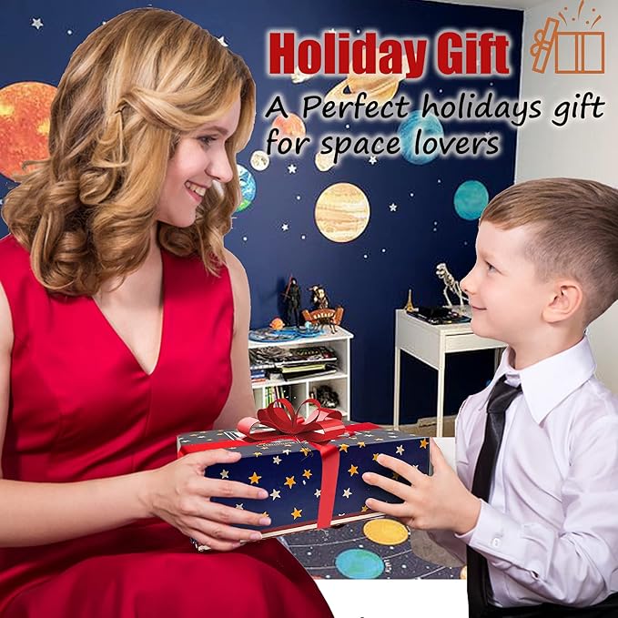 Galaxy Bath Bombs for Kids with Surprise Inside - Organic Bubble Bath Bombs with Educational Outer Space Planet Toys. Gentle, Natural & Kids Friendly - Stocking Stuffers Christmas Gifts for Toddlers - Bloomnest