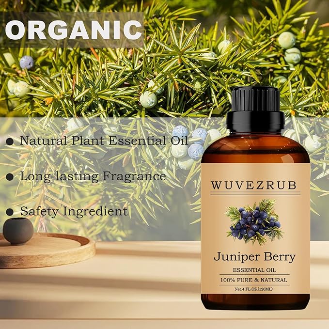 Juniper Berry Essential Oils, 120ML Pure and Natural Essential Oil for Aromatherapy Diffuser - Juniper Berry /4 Fl Oz - Bloomnest