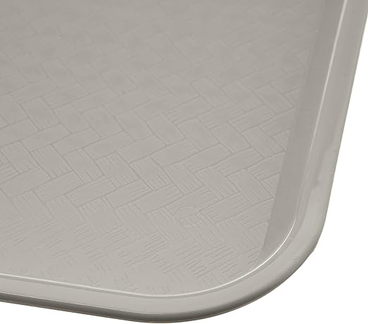 Carlisle FoodService Products CT101423 Cafe Standard Plastic Cafeteria/Fast Food Tray, NSF Certified, BPA Free, 14" Length x 10" Width, Gray (Pack of 24) - Bloomnest