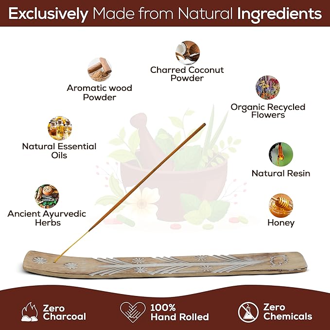 Satya Namaste Incense Sticks, Satya Bng (Bangalore) Insenses 15gmx3 Pack with Raajsee Incense Holder Bundle, Satya Nagchampa Natural Incense - Bloomnest