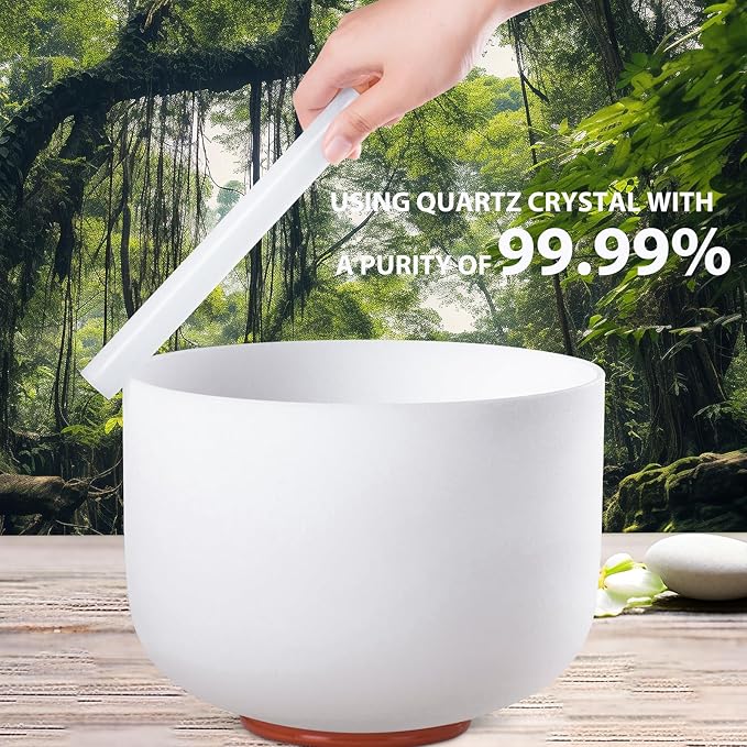 3Pcs Crystal Singing Bowls Set of 432Hz 7-9lnch Meditation for Yoga, Chakra Healing,1PCS Travel Carry Case Bag Unique Spiritual Gifts for Women and Men