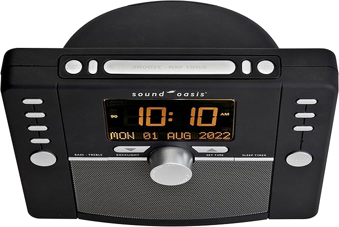 Sound Oasis Deluxe Bluetooth Sleep Tinnitus Sound Machine, World’s Best White Noise Machine for Better Sleep, Tinnitus Management, Clock Radio 288 Sounds - Bloomnest