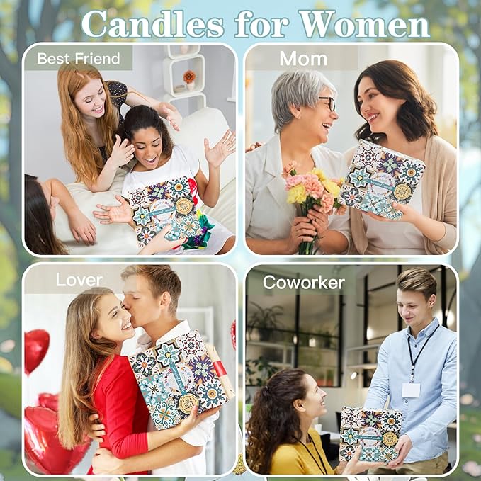 Candles Gifts for Women, 9 Pack Candles for Home Scented, Soy Scented Candle for Home, Aromatherapy Candle Gifts Set for Christmas, Birthday, Mothers Day, Valentine's Day - Bloomnest