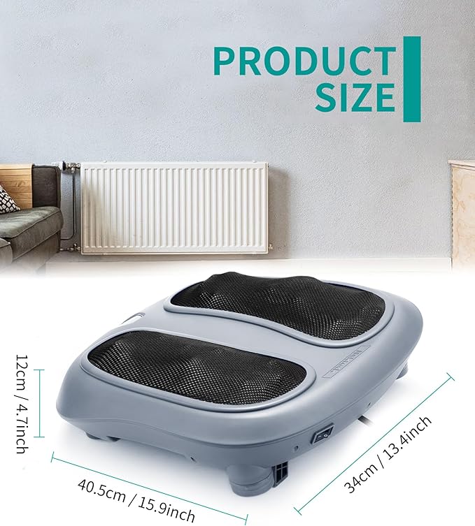 Nekteck Foot Massager with Heat, Heated Foot Massager for Plantar Fasciitis, Pain Relief and Circulation, Shiatus Electric Under Desk Feet Massager Machine, Gifts for Men Woman Him Her Mon Birthday - Bloomnest