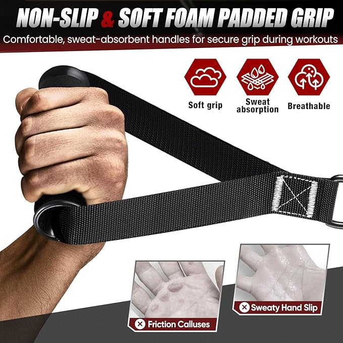 HPYGN Resistance Bands, Exercise Bands for Working Out, Workout Bands Men, Fitness Band with Handle, Door Anchor, Home Gym Equipment for Musle Training, Physical Therapy, Strength Training, Shape Body - Bloomnest