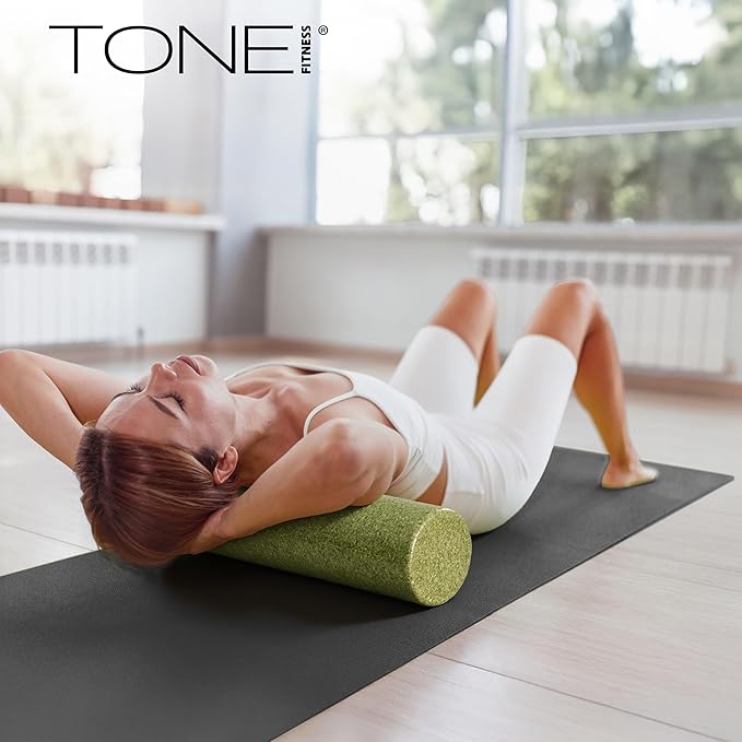 Tone Fitness High Density EPP Foam Exercise Foam Roller for Yoga, Pilates, Stretching, Massage, and Recovery | Multiple Sizes and Colors - Bloomnest