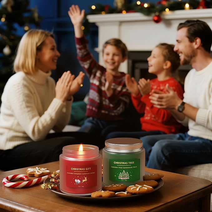 BOYUJK Christmas Candles, Scented Candles Gifts for Women, Scented Candles Gift Set for Her, Christmas Gifts for Women and Men - Bloomnest