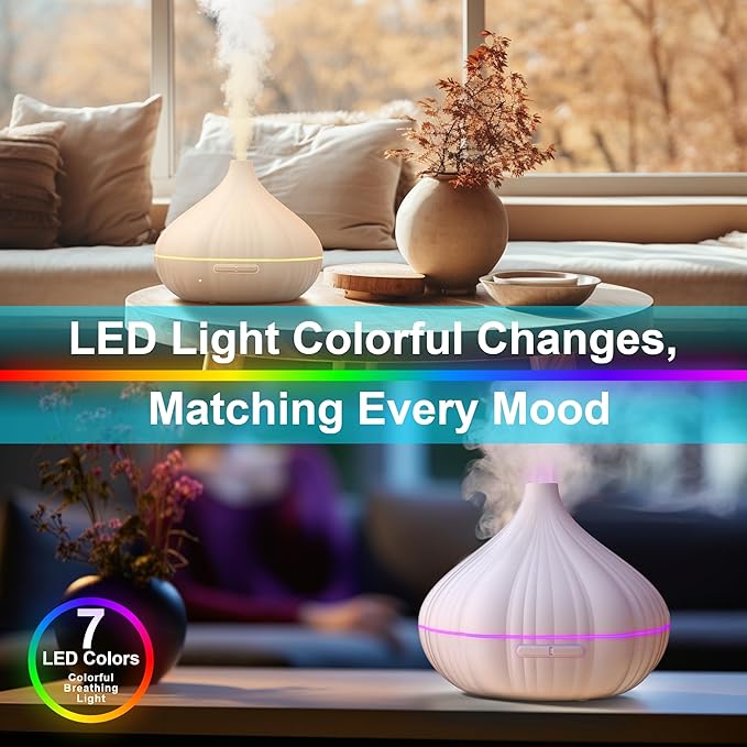 JADNIP Voice-Controlled Essential Oil Diffuser, 400ml Scent Diffuser with waterless auto Off and Timer Functions, Mist humidifier with Lighting, eco-Friendly Materials, Perfect for Office and Home.