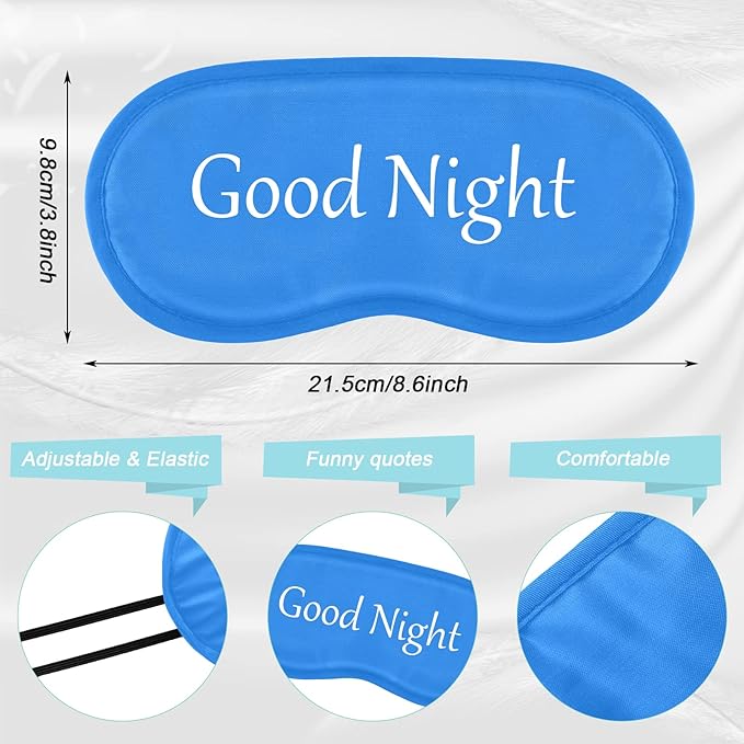 Eurzom 20 Pieces Funny Eye Sleeping Mask Bulk with Adjustable Strap Blackout Eye Sleep Mask for Night Blindfold Cover for Women Men(Bright Colors) - Bloomnest