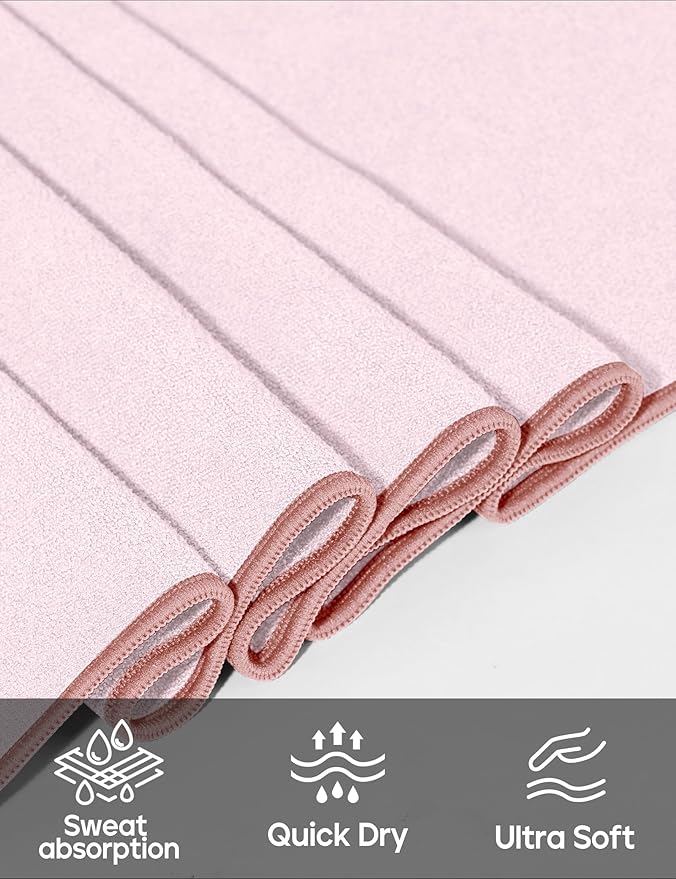 Heathyoga Yoga Mat Towel Non Slip for Hot Yoga Towel with Silicone Grip & Free Spray Bottle, 72"X26" Extra Large Microfiber Yoga Towel for Bikram, Pilates, Fitness