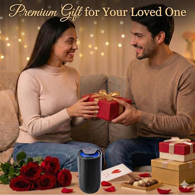 Waterless Essential Oil Diffuser – Portable Cordless Aromatherapy Diffuser for Home, Car & Office – 3 Mist Levels - 4 Timer Modes - 15ml Oil Capacity - USB-C Rechargeable - Bloomnest