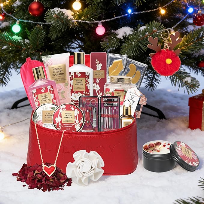 36Pcs Valentines Day Gifts for Women - Luxury Bath and Body Gift Set Spa Gift Set for Women Beauty Care Kit | Gift for Christmas, Birthday, Mothers Day Gifts for Her Wife Perfect for Travel
