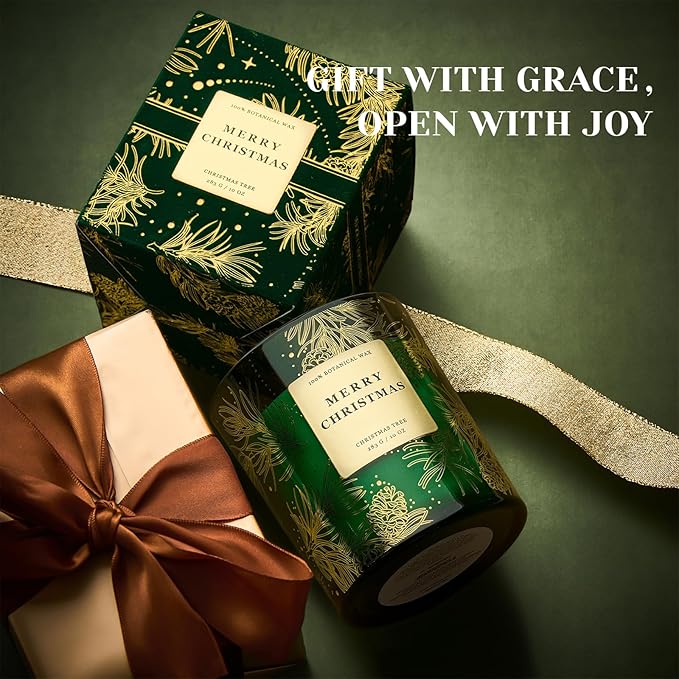 M&SENSE Holiday Scented Candle Gift for Women and Men - Christmas Tree, 10 oz Soy Wax, Birthday, Holiday, Christmas,New Year Gift - Bloomnest