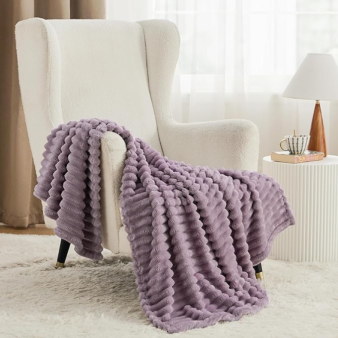 Bedsure GentleSoft Light Purple Twin Blanket for Bed - Cozy Soft Blankets for Women, Cute Large Throws for Girls, 66x90 Inches - Bloomnest