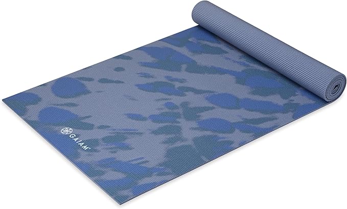 Gaiam Yoga Mat - Premium 6mm Print Extra Thick Non Slip Exercise & Fitness Mat for All Types of Yoga, Pilates & Floor Workouts (68"L x 24"W x 6mm Thick) - Bloomnest