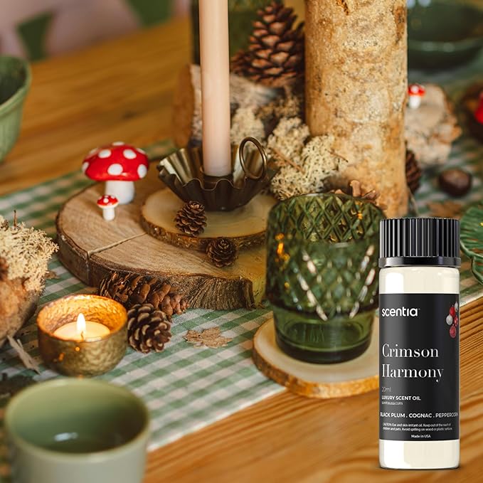 Christmas Fragrance Oil Set – Winter Essential Oils for Diffusers & Candle Making – Pine Frost, Gingerbread Bliss & Crimson Harmony – Holiday Gift Set – Made in USA – 3×20ml (2.03 fl oz) - Bloomnest