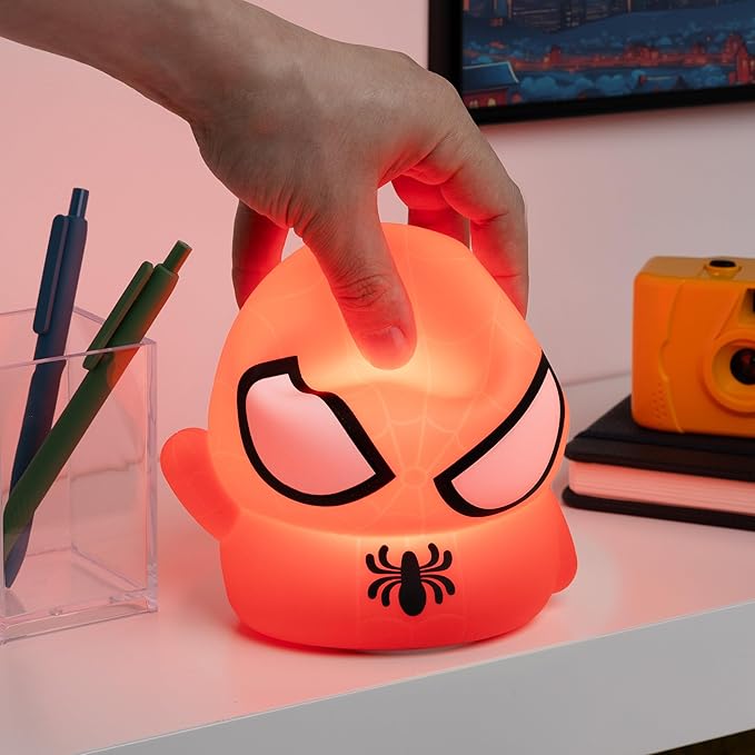 Paladone Spiderman Squishy Lamp - Officially Licensed Disney Free Standing Desk Light, Gaming Room Decor and Merchandise for Boys and Girls, Nightlight Gift Accessory for Playroom and Bedroom - Bloomnest