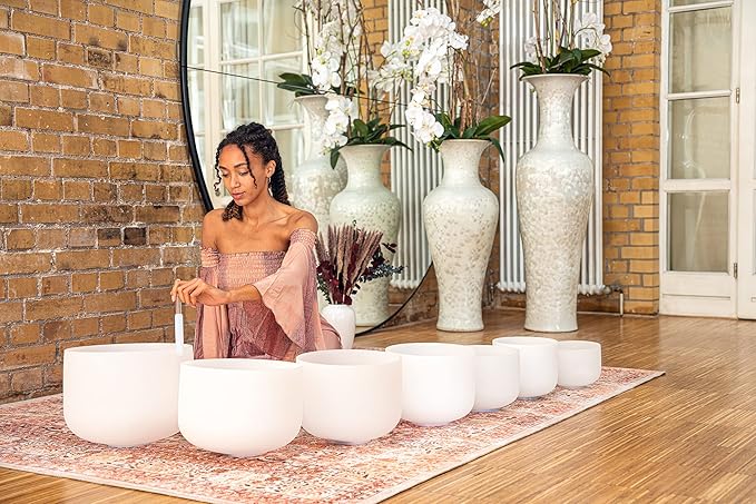 Crystal Singing Bowl Resonant Rod/Mallet — Silicone Coated Glass — Pure, Clear Tone for Meditation, ASMR, Yoga or Sound Baths, 2-YEAR WARRANTY - Bloomnest