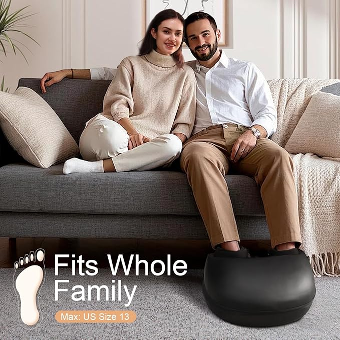Foot Massager with Heat, Deep Kneading Therapy Compression, Shiatsu Feet Massager Machine for Plantar Fasciitis, Neuropathy Pain, Birthday Gifts for Women Mom Men Dad - Bloomnest