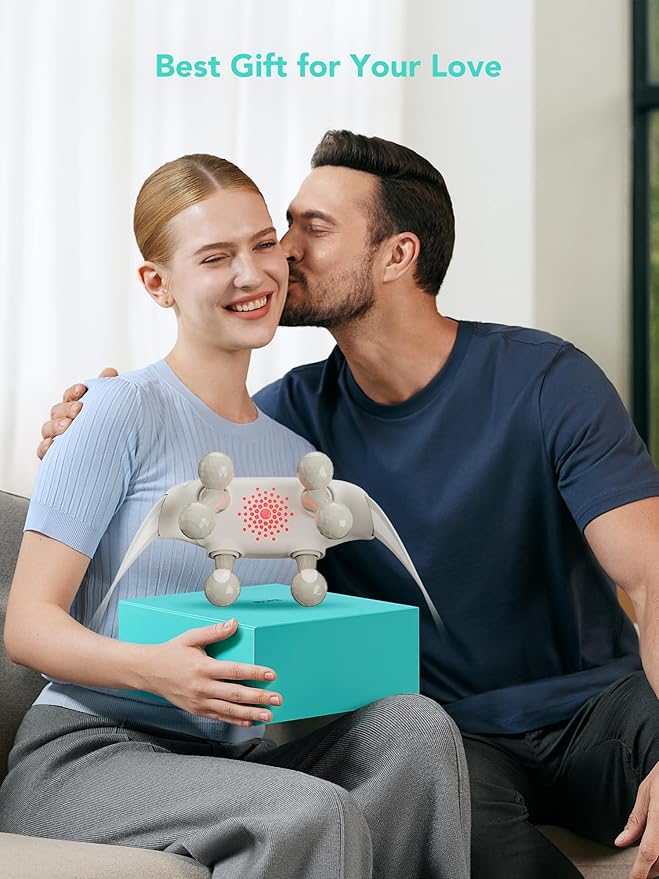 SKG Neck Massager for Pain Relief Deep Tissue Cordless Shiatsu Neck and Shoulder Massger with Heat H7 Ultra