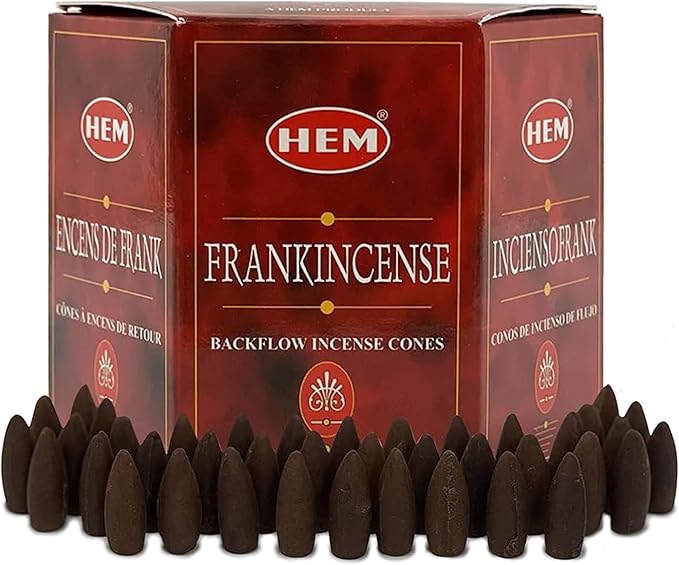 Frankincense Backflow Incense Cones for Inscent Waterfall Aromatic Insent Smoke Fountain Haze Falls