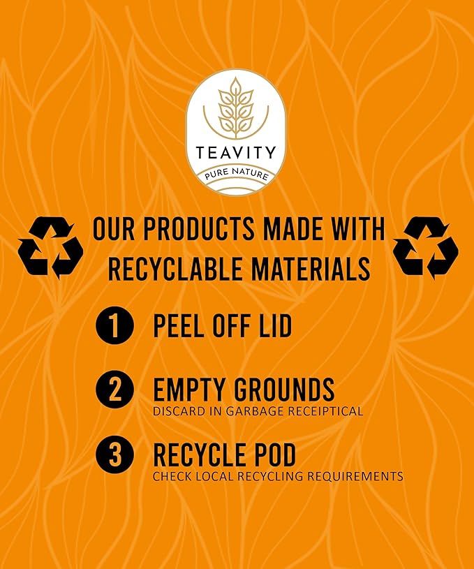 Teavity Organic Chamomile Tea Pods for Keurig - Decaf, 12 Count - Bloomnest
