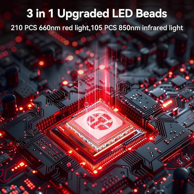 Red Light Therapy Belt, Infrared Red Light Therapy for Body, Waist and Back, Upgraded 150 LEDs 660nm & 850nm Infrared Light Therapy Device, Adjustable & Portable for Relief and Relaxation VortroRedLightTherapy