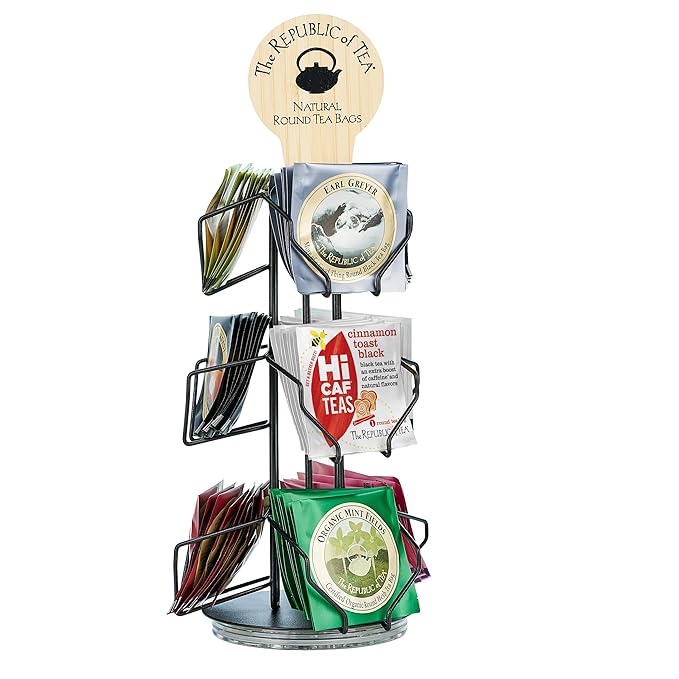 The Republic of Tea – Countertop Tea Display, Assortment of 9 Flavors, 450 Individually Wrapped Tea Bags - Bloomnest
