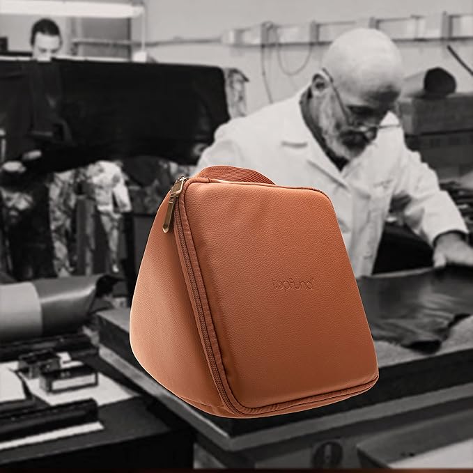 TOPFUND Artificial Leather Carrying Case for Packing Crystal Singing Pyramid 8 inch