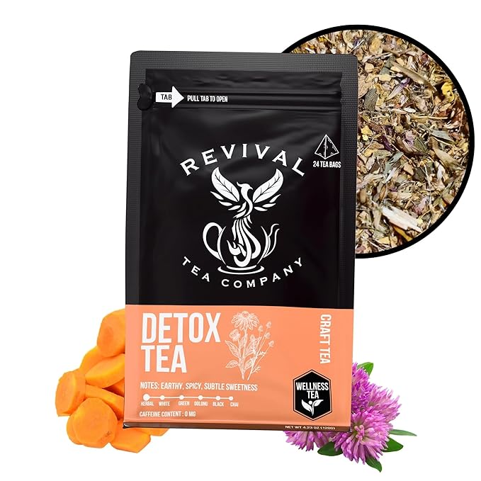Revival Tea Company Herbal Tea - Hand Blended Craft Bold Flavor | Loose Leaf or Tea Bags | Organic and Caffeine Free (Tea Bags, Detox Tea) - Bloomnest