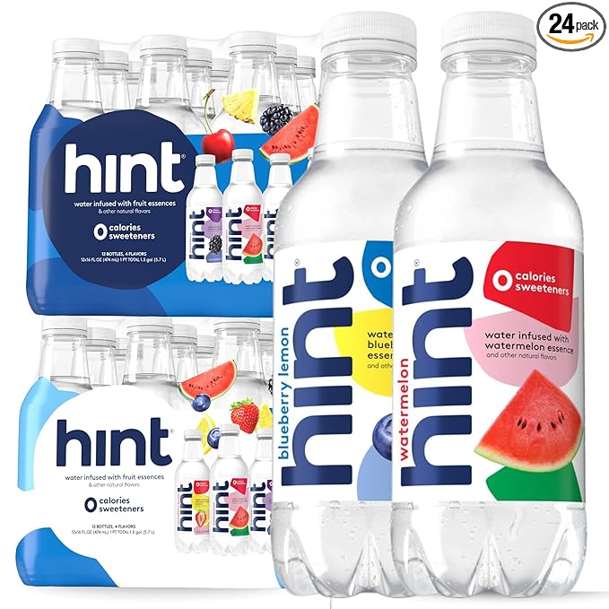 Hint Bottled Water, Best Sellers Variety Pack Bundle - Purified Flavored Water with Zero Calories, Sugar Free, Natural Flavors - 16 Fl Oz (Pack of 24) - Bloomnest