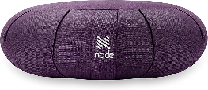 Zafu Meditation Cushion, 15" Round Buckwheat Yoga Pillow with Organic Cotton Cover - Bloomnest