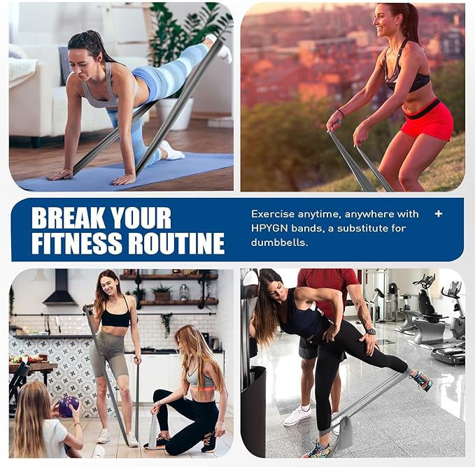 Resistance Bands, Exercise Bands, Physical Therapy Bands for Strength Training, Yoga, Pilates, Stretch Elastic Band with Different Strengths, Workout Bands for Home Gym - Bloomnest