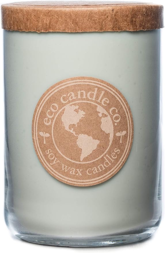 ECO CANDLE CO. Recycled Candle, Chamomile Sage, 26 oz. - Scents of Sage & Chamomile - 100% Soy Wax, No Lead, Kraft Paper Label & Lid, Hand Poured, Phthalate Free, Made from Midwest Grown Soybeans - Bloomnest