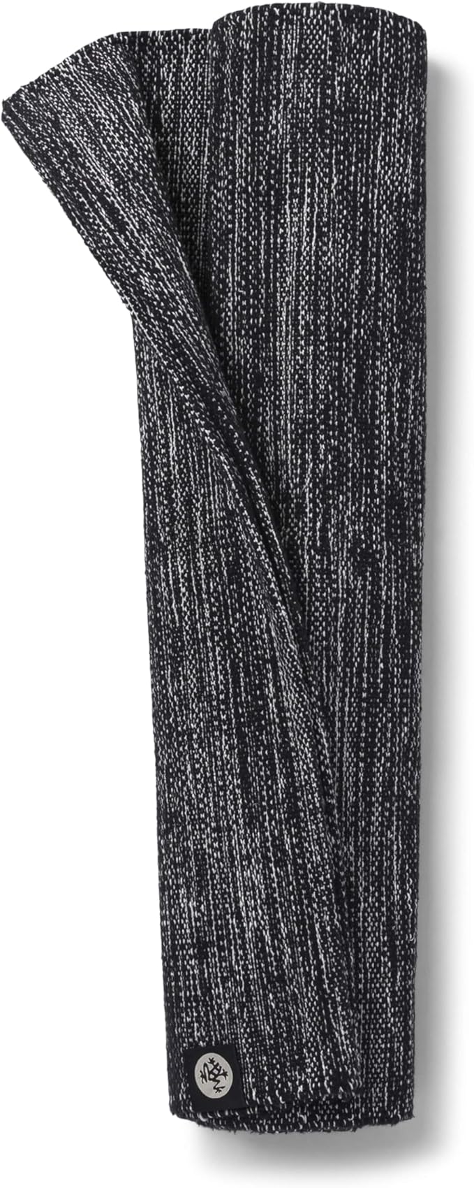Manduka Shala Yoga Rug 71" - Outdoor Yoga & Meditation | Foldable & Machine Washable | Natural Cotton | Handmade | 71 x 26 inches | Black Heather - Bloomnest
