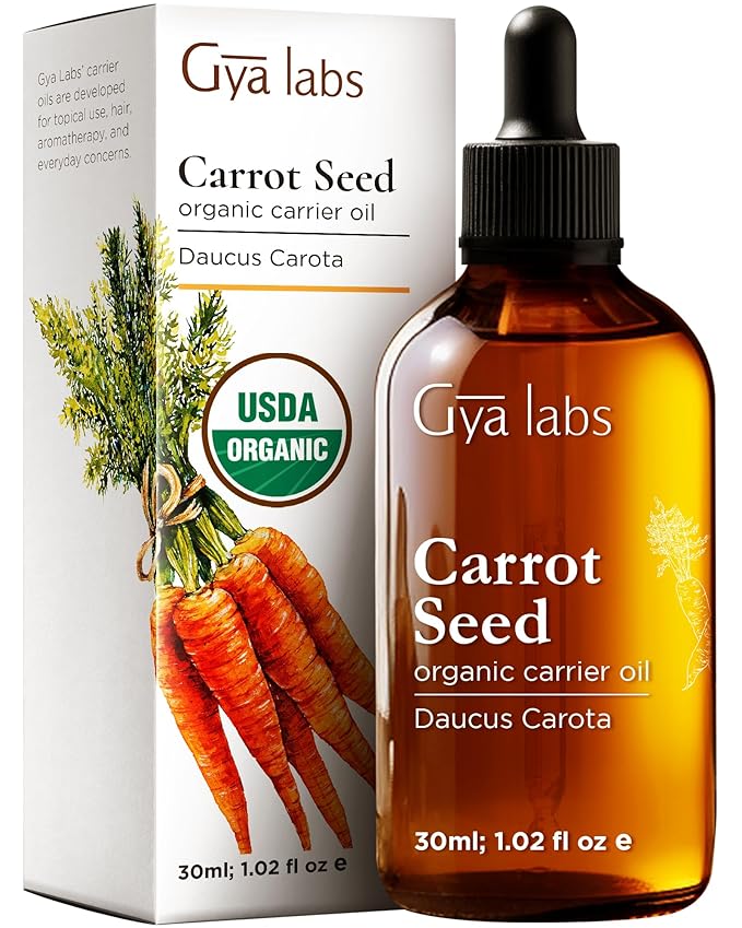 Gya Labs Carrot Seed Carrier Oil - 1 Fl Oz - for Hair, Skin, Face, Scalp & Body Massage - Bloomnest