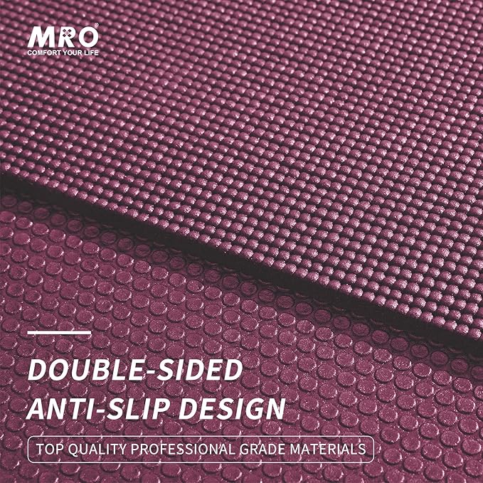 MRO Extra Large Yoga Mat, 12'x6'/9'x6'/7'x5'/6'x4' (9MM) Extra Wide and Thick Exercise Mats for Home Gym Workout, Non-Slip, Soft for Women and Men Fitness, Ideal for Barefoot Yoga, Pilates, stretching - Bloomnest
