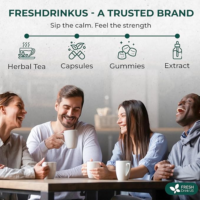 FreshDrinkUS, Lymphatic Drainage Tea | 30 Tea Bags | Herbal Tea Bags with Ginger, Dandelion Root, Burdock Root, Mullein, Calendula, Lemongrass, Rose, Licorice & Tulsi – Caffeine-Free Herbal Blend - Bloomnest