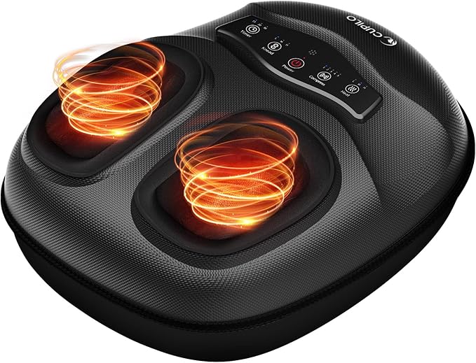 Shiatsu Foot Massager with Heat and Compression, FSA Eligible HSA, Heated Foot Massager for Plantar Fasciitis Neuropathy, Electric Massager for Foot Pain Relief and Circulation, Gifts for Women Men - Bloomnest