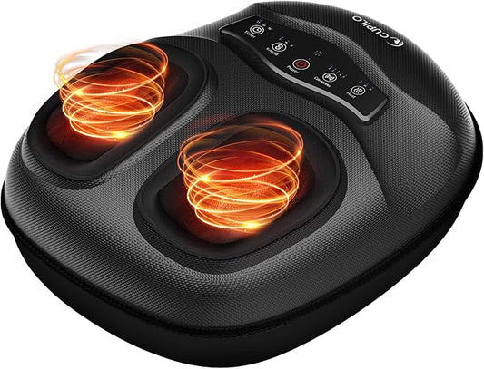 Shiatsu Foot Massager with Heat and Compression, FSA Eligible HSA, Heated Foot Massager for Plantar Fasciitis Neuropathy, Electric Massager for Foot Pain Relief and Circulation, Gifts for Women Men - Bloomnest