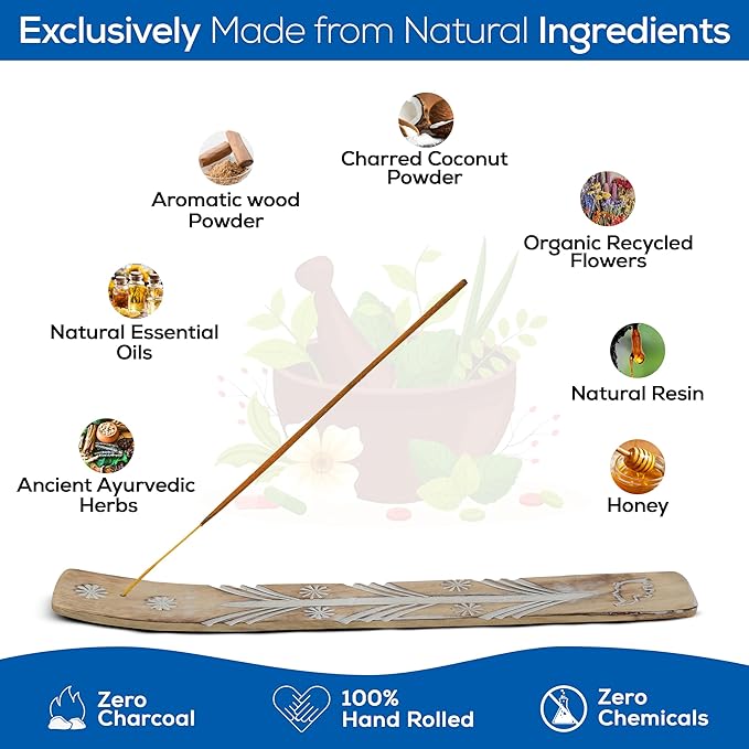 Satya Karma Incense Sticks, Satya Bng (Bangalore) Insenses 15gmx3 Pack with Raajsee Incense Holder Bundle, Satya Nagchampa Natural Incense - Bloomnest