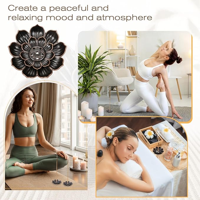 30 Packs Incense Holder Lotus Sticks Incense Burner Vintage Flower Shaped Incense Holder for Sticks Burner for Home Fragrance Yoga Sauna SPA