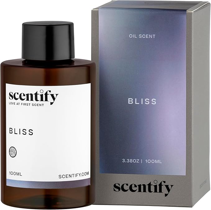 Scentify Bliss Aroma Oil Refill Scent for Oil Diffusers - Eucalyptus, Bergamot, Tea & Powdery Scents - Luxurious Relaxing Aromatherapy Diffuser Fragrance 100ml, 3.38 oz Scentify