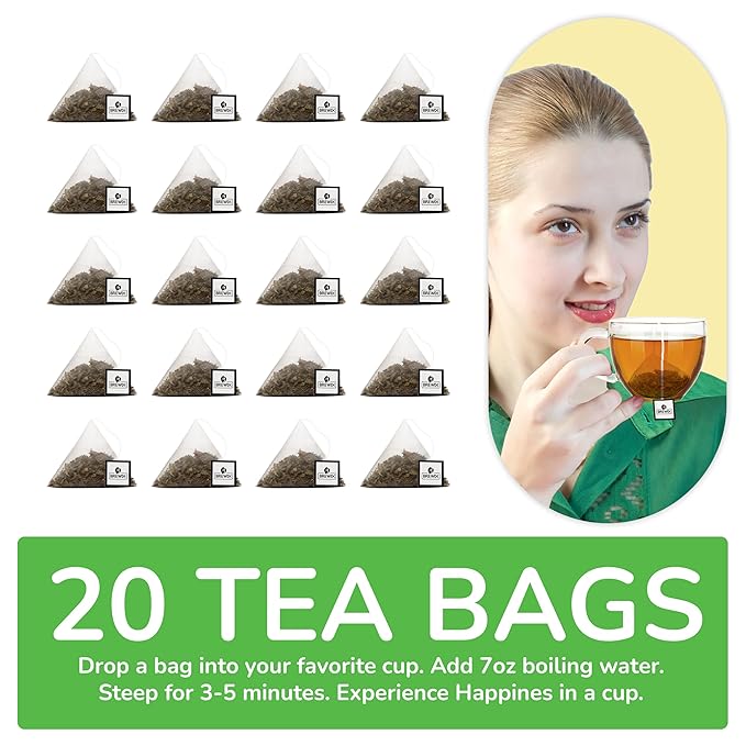 BREWIX, Perfect Mint Tea (20 Pyramid Tea Bags) | Soothing Mint Blend for Digestion Support & Daily Calm | Calming, Fresh and Cool | Caffeine Free Herbal Tea | No Sugar & No Caffeine | Spearmint and Peppermint - Bloomnest
