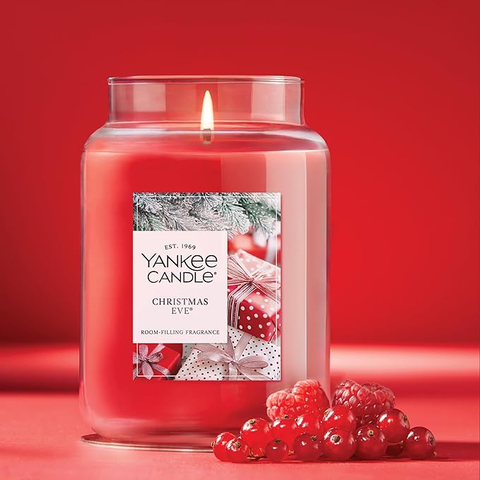 Yankee Candle Christmas Eve Scented Candle, 22oz Large Jar with up to 150 Hour Burn Time, Giftable, Holidays - Bloomnest