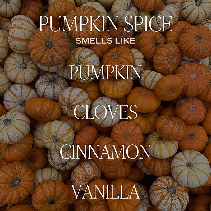Sweet Water Decor Pumpkin Spice Candle - Fall Candles with Pumpkin, Clover, Cinnamon & Vanilla Scent for Home - Pumpkin Candle with 50 Hours Burn Time - 11Oz Wood Lid White Jar Soy Candles - Bloomnest