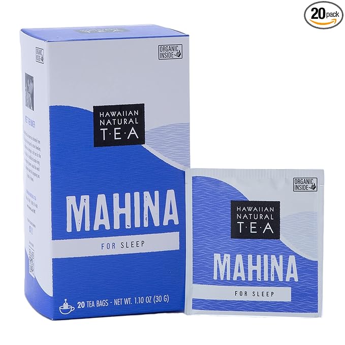 Hawaiian Natural Tea - Mahina Chamomile Tea, All-Natural Herbal Caffeine-Free Tea, Vegan and Keto-Friendly, 20 Tea Bags - Bloomnest